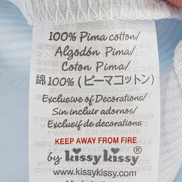 Kissy Kissy Pima Cotton Stripes Embroidered Puppy Converter Gown - Picture 7 of 9